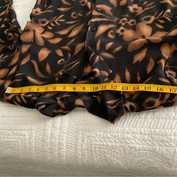 PENNINGTONS, WOMEN BOTANICAL PATTERN SHEER BLOUSE, SIZE: L/G - Picture 6 of 11